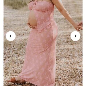 Momyknows two piece lace maternity set